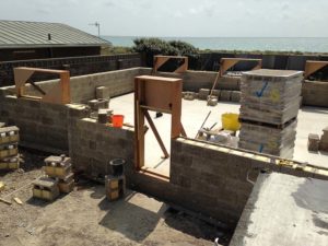 Photo of early stages of building a house using ICF