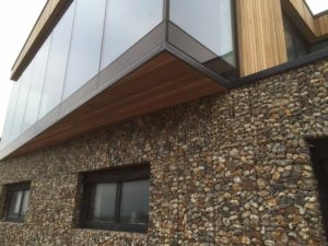 Detail photo of award winning house built using Durisol ICF