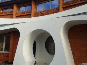 Detail shot of house built using Durisol Insulated Concrete Form