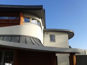 Detail shot of house built using Durisol Insulated Concrete Form