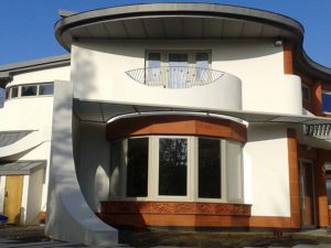 Detail shot of house built using Durisol Insulated Concrete Form