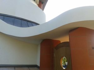 Detail shot of house built using Durisol Insulated Concrete Form