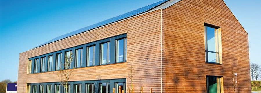 Durisol built Passive haus office building complete