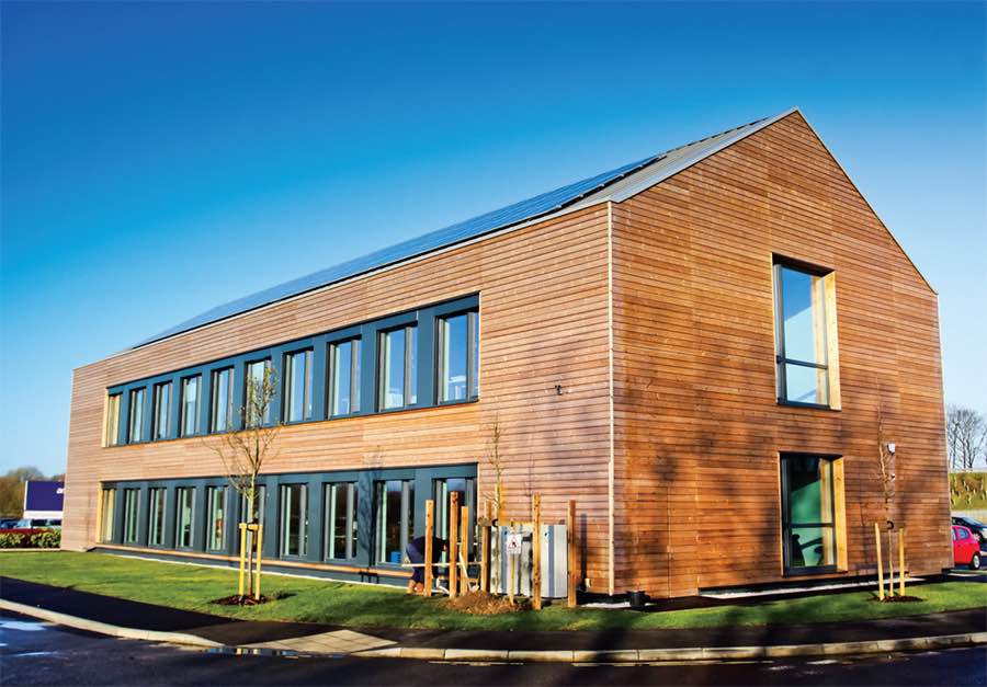 Durisol built Passive haus office building complete