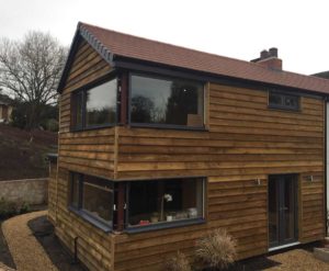 Photo of environmentally friendly extension to 19th century cottage built using Durisol UK ICF forms