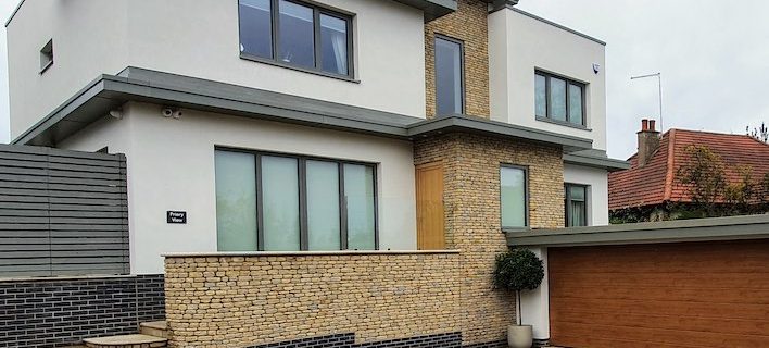 Contemporary new house built with Durisol ICF